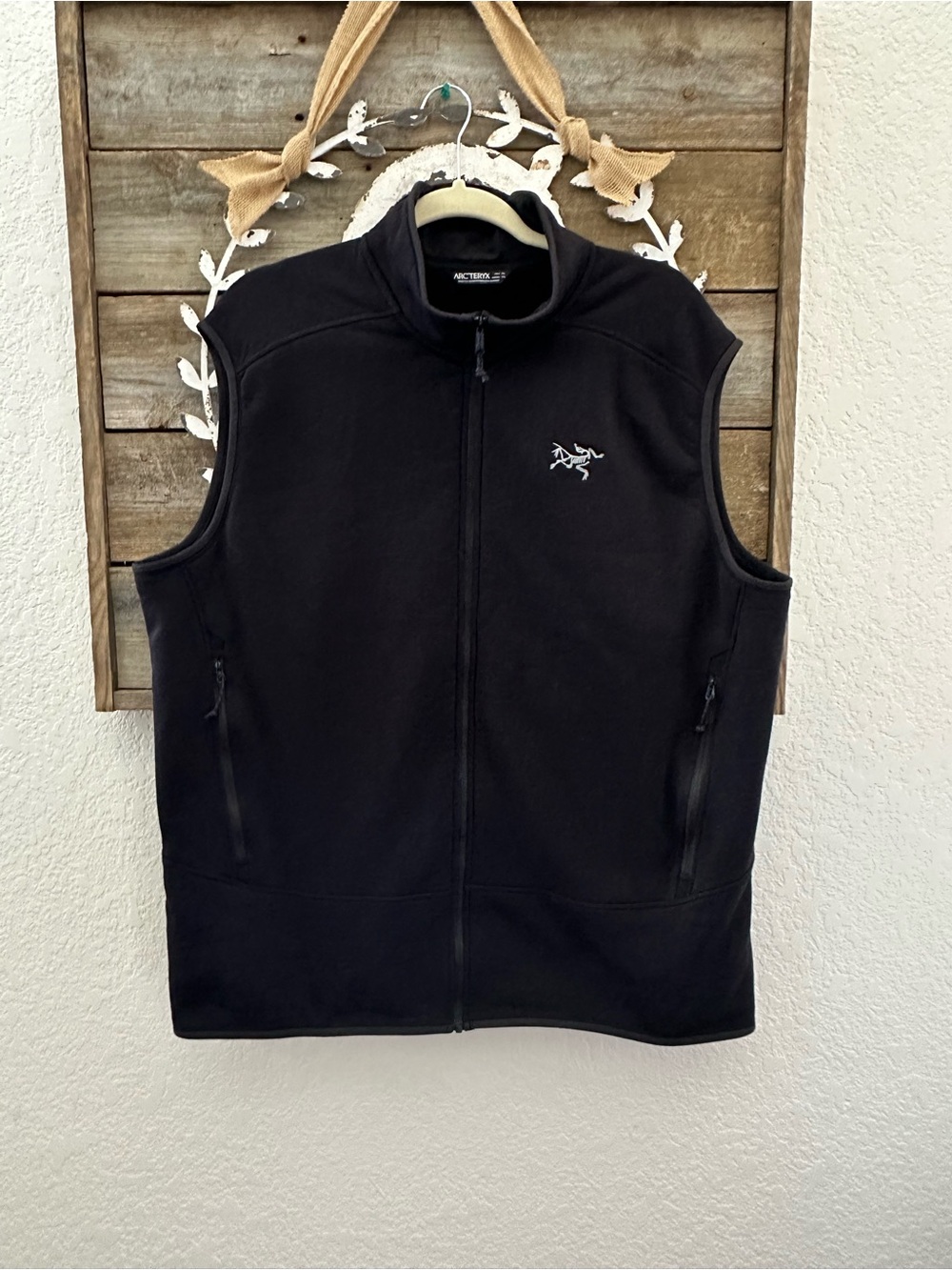 Arc'teryx Kyanite‎ Black Men's Full-Zip Fleece Vest with Logo XXL